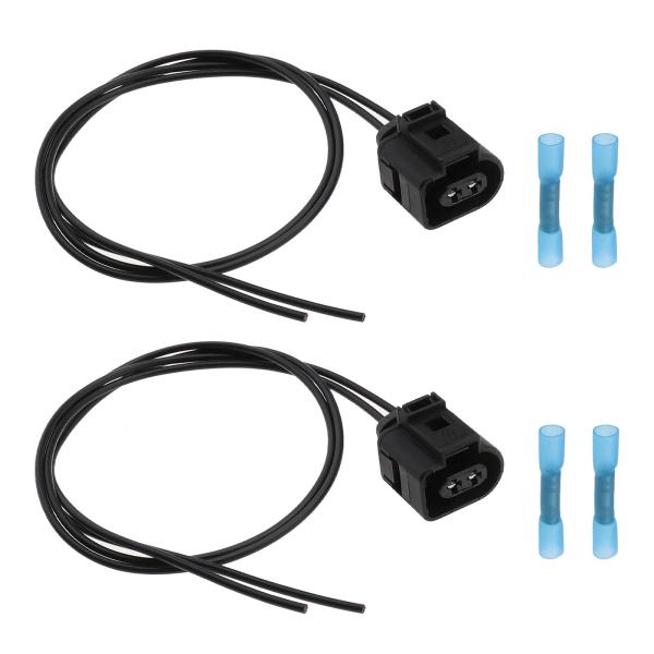 【並行輸入品】Micro Traders 2セット コネクタ プラグ ヘッドライト 配線 ハーネス ケーブル ソケット 2ピン 1J097372
