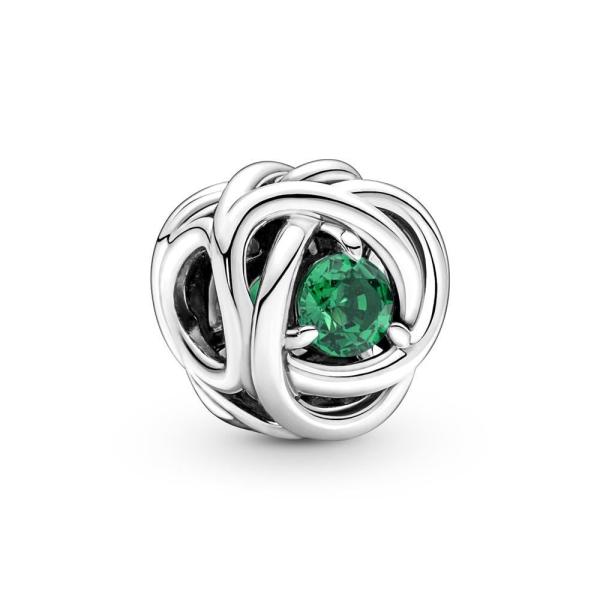 【並行輸入品】PANDORA スターリングシルバーチャーム ロイヤルグリーンクリスタ付き, 1 Count (Pack of 1), クリスタル