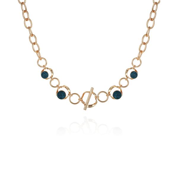 【並行輸入品】Vince Camuto 14K ツイストメタルリンクネックレス, One Size, 金属, 宝石なし。 Vince Camut