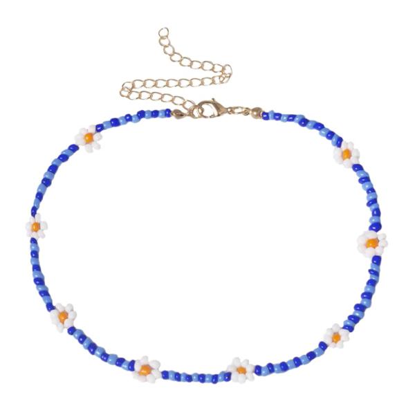 【並行輸入品】USHOBE Pearl Necklace Daisy Beaded Necklace Beaded Daisy Choker