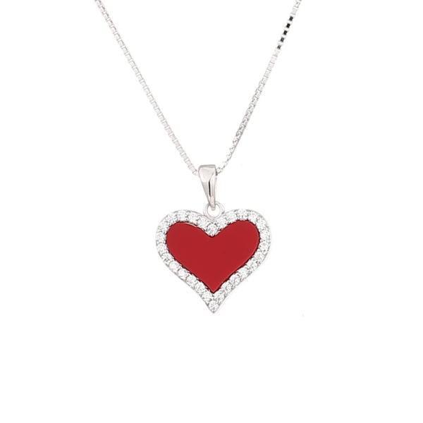 並行輸入品】WKLQLQ Forever Red Love Heart ペンダントネックレス
