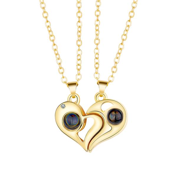 【並行輸入品】Magnetics Couple Necklace for Him and Her I Love You Necklace 10