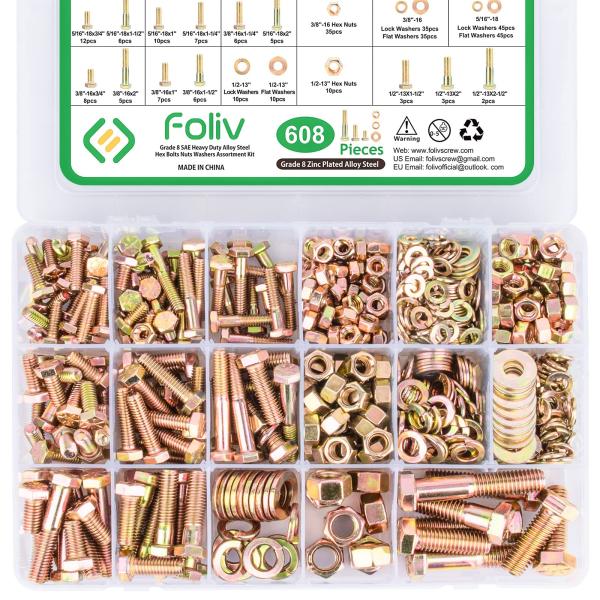 ボルト&ナット 1巻から18巻➕キャブレーターズ上下　合計２０冊 FOLIV グレード8ボルトとナット詰め合わせキット 608個 1/4 20 5