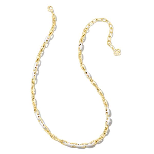 【並行輸入品】Kendra Scott ベイリーチェーンネックレス ゴールドホワイトミックス ワンサイズ, One Size Kendra Sc