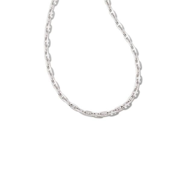 【並行輸入品】Kendra Scott ベイリーチェーンネックレス ロジウムメタル ワンサイズ, One Size Kendra Scott B