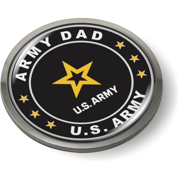【並行輸入品】[Officially Licensed Product] U.S. Army Dad 3D Domed CAR Emble