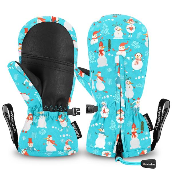 商品名:  Andake Kids Ski Mittens Gloves Waterproof&amp;Breathable Winter Warm Snow Gloves for Ages 6-7 Todder Baby Girls an...