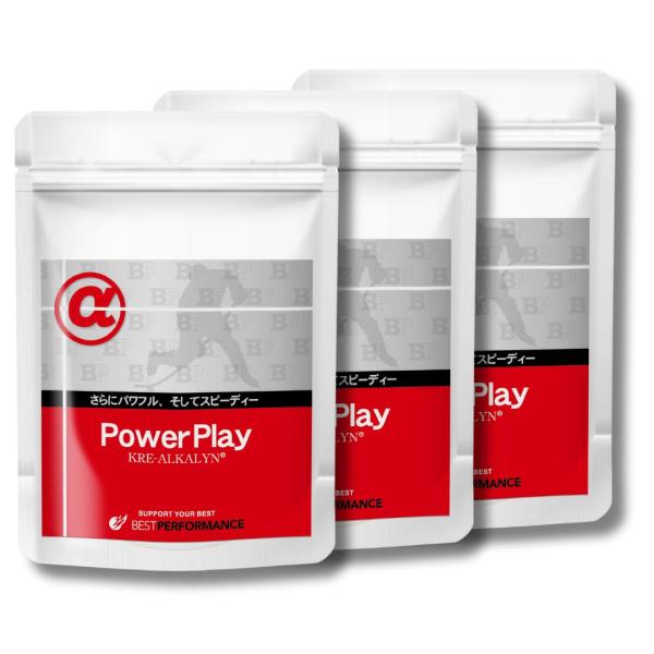 【ブランド】BEST PERFORMANCE【商品名】Power Play（パワープレー）3袋セット【内容量】54ｇ（300mg×180粒）【原材料】クレアチンモノハイドレート、L-アルギニン、L-シトルリン、ナタネ硬化油、セルロース、シェ...
