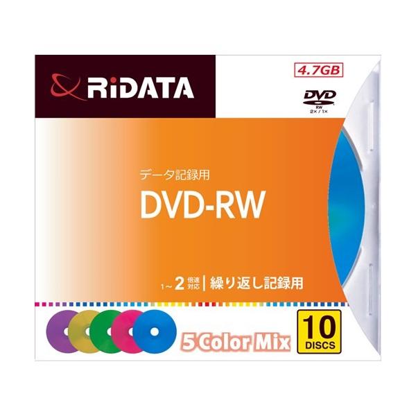 RiDATA DVDRW4.7GMIX10PA JԂL^pDVD-RW 5FJ[MIX 1`2{ 4.7GB 10XP[X