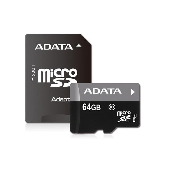ADATA AUSDX64GUICL10-RA1 ADATA Premier }CNSD[J[h MicroSDHC^XC UHS-I CLASS10 with ADAPTER J[h 64GB Class10 UHS-I