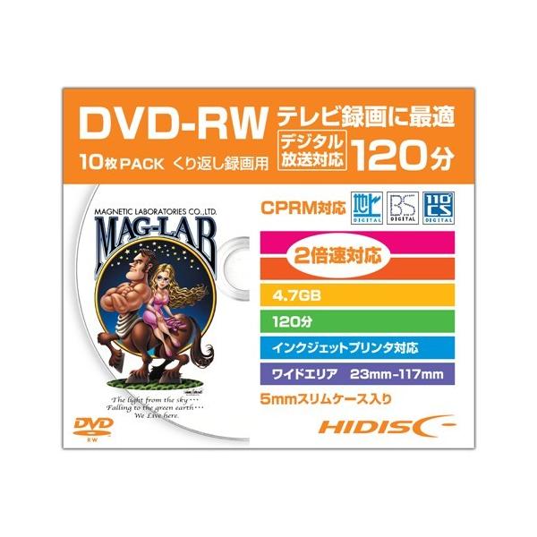 HIDISC HDDRW12NCP10SC JԂ^pDVD-RW XP[X10pbN