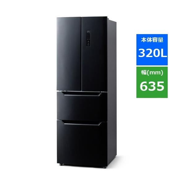 他サイト： アイリスオーヤマ IRSN-32A-B 4ドア冷凍冷蔵庫 (320L・フレンチドア) ブラックの商品画像