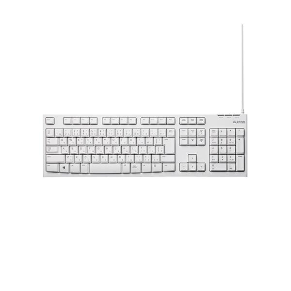 �G���R�� TK-FCM064WH�^RS USB�^PS2�ڑ� �X�^���_�[�h�L�[�{�[�h �z���C�g