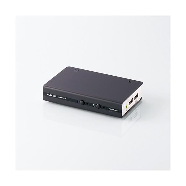 エレコム KVM-DVHDU2 DVI対応パソコン自動切替器（2台用）