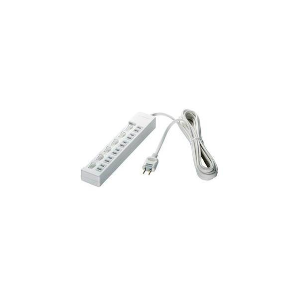 �o�b�t�@���[ BSTAPSW2620WH 2�s�����d���^�b�v 6���^�C�v ���T�[�W�h�~�^�ʃX�C�b�`�t 2m �z���C�g
