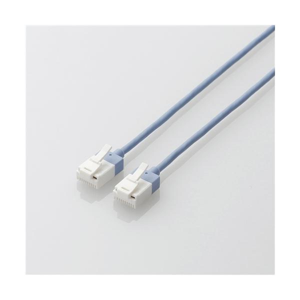 �G���R�� LD-GPASST/BU05 LAN�P�[�u�� 0.5m CAT6A���� 10GBASE-T�Ή� ���g���ш�500MHz �X�[�p�[�X���� �ܐ܂�h�~ �u���[