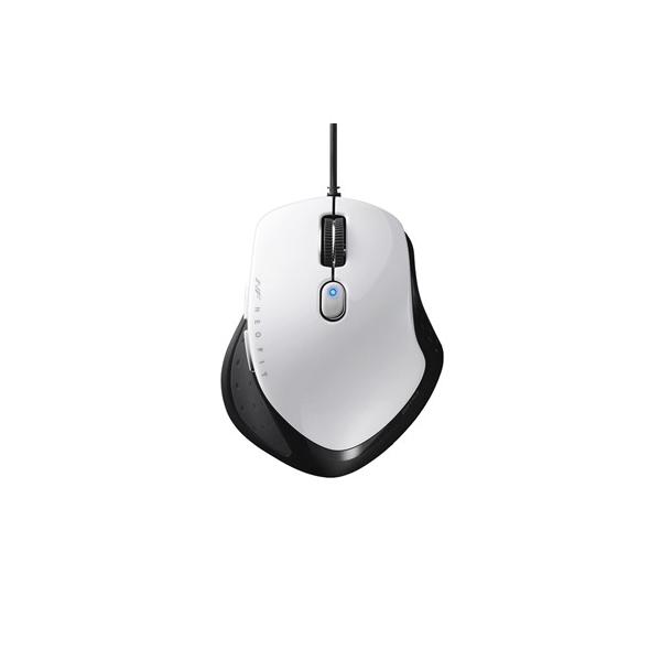 �o�b�t�@���[ BSMBU510SWH NEOFIT�}�E�X �L���^BlueLED���w���^�É��^5�{�^�� S�T�C�Y �z���C�g