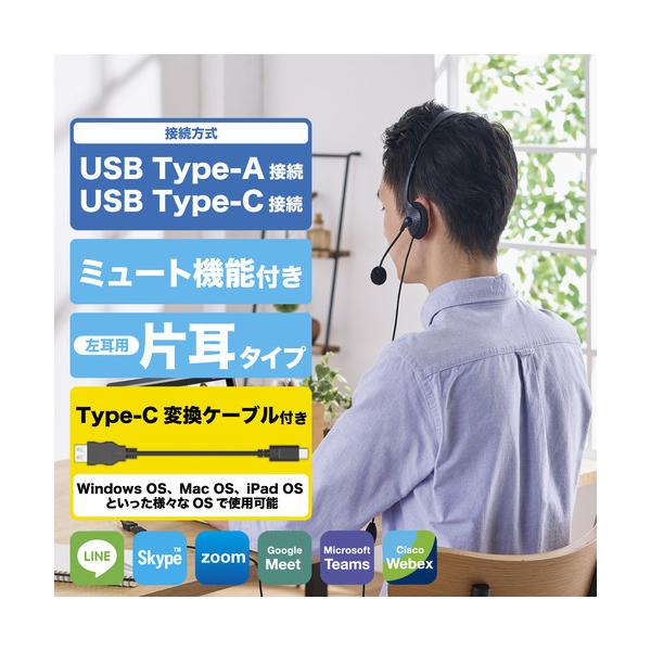 GR HS-HP21UCBK LwbhZbg I[o[wbh^ }CNA[t USB-A USB Type-CϊP[ut  ubN