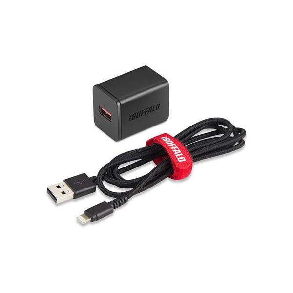 obt@[ BSMPA2404LC1BK 2.4A USB}[d LightningP[u1.5mtiubNj