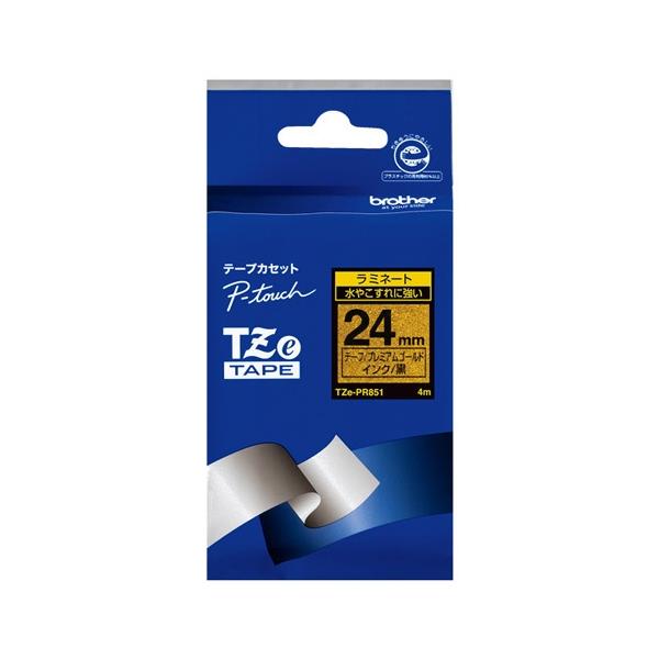 �u���U�[ TZE-PR851 ���x�����C�^�[ �s�[�^�b�`(P-Touch)�p ���~�l�[�g�e�[�v �v���~�A���S�[���h ������ 24mm