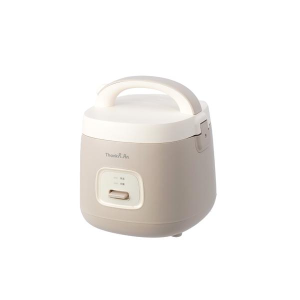 THANKO KGDF25HJU 簡単操作炊飯器 ノラノラ マイコン 3合炊き 蒸し野菜用トレイ付 グレージュ