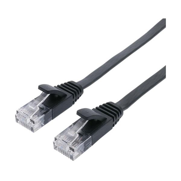ミヨシ C6A-F10BK 極うすLANケーブル 10m ブラック C6AF10BK : ベスト