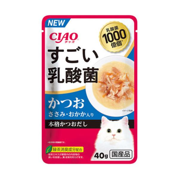 いなばペットフード CIAOすごい乳酸菌パウチ かつおささみ・おかか入り