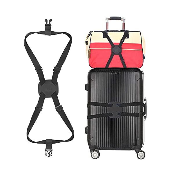 旅行便利グッズ スーツケースベルト 固定ベルト 長さが調整可能 持ち運び便利 弾性ストラップ 荷物固定用ベル