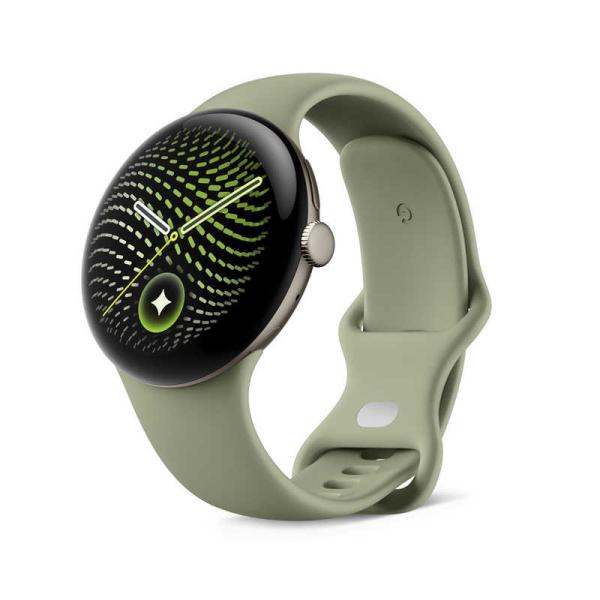 [新発売/新品未開封] Google Pixel Watch5 直径45mm Bluetooth Wi-Fiモデル  アルミケース アクティブバンド(第2世代) Satin Pyrite / Olive GA10896-US 本体