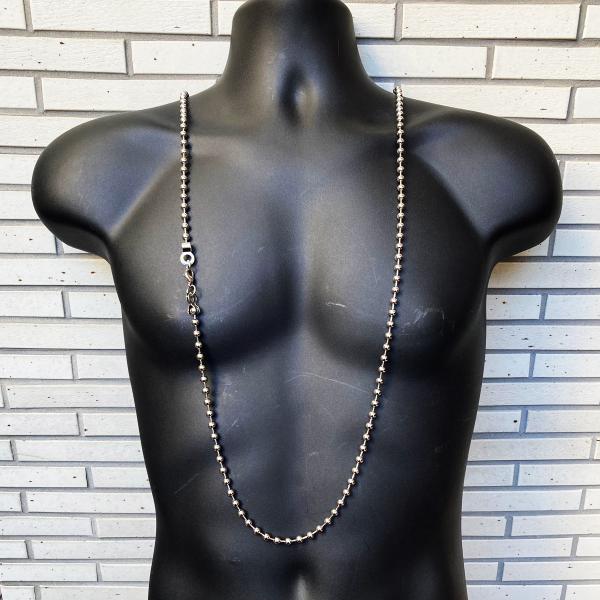 6mm幅 120cm ロングネックレス ステンレスボールチェーン : ベスト