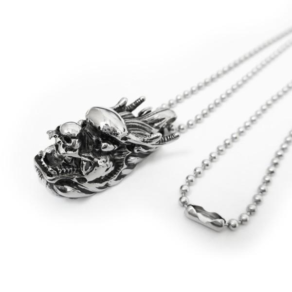 ドラゴンヘッド 龍 ペンダント ネックレス サージカルステンレスアクセサリー Spd01 ベストアクセ 通販 Yahoo ショッピング