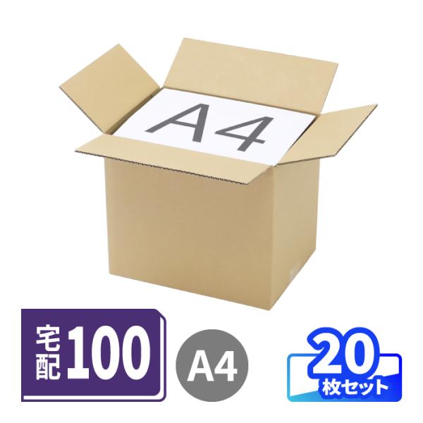 ダンボール 段ボール箱 宅配 90 サイズ A4 20枚（0005）