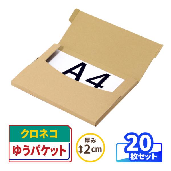 クロネコゆうパケット ダンボール 段ボール A4 ゆうパケット 箱 発送 20枚 ｜305×220×15mm （0503）