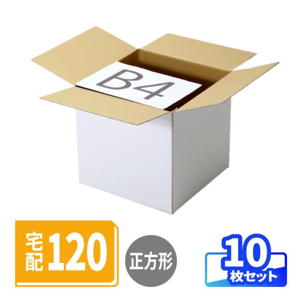 アースダンボール ダンボール 120サイズ 段ボール 120 立方体 白箱 10