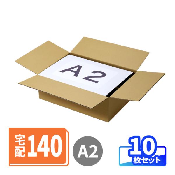 アースダンボール ダンボール 140サイズ A2 浅型 段ボール箱 引っ越し
