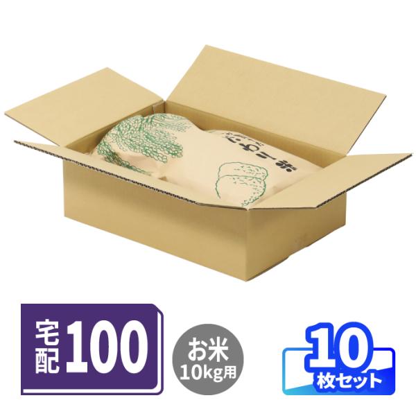 アースダンボール お米 ダンボール 10kg 100サイズ 10枚 | 400×275