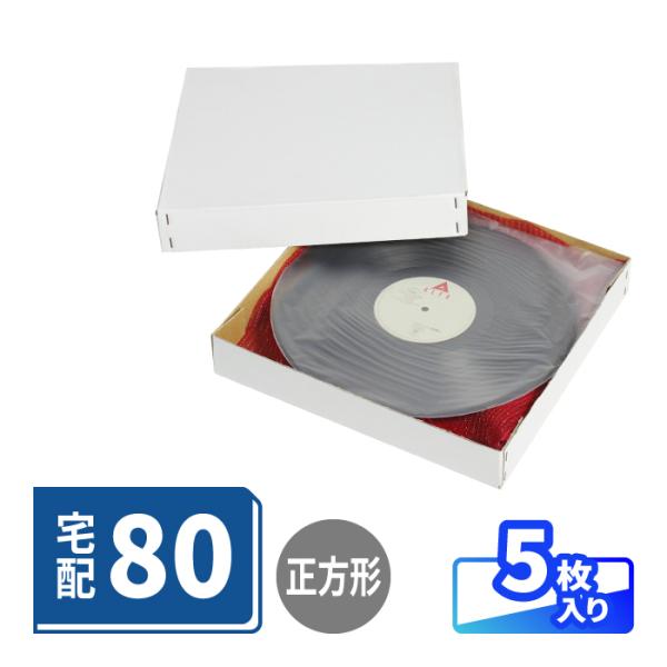 ダンボール 段ボール箱 レコード LP 5枚 収納 0256 300×300×48mm 