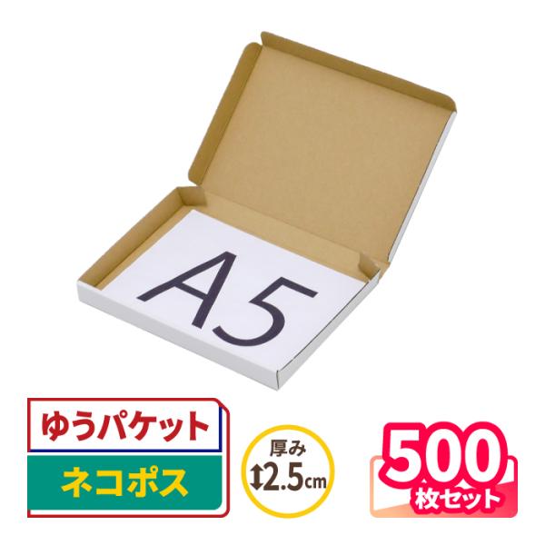 アースダンボール ネコポス 段ボール箱 A5 ダンボール 2.5cm 500枚