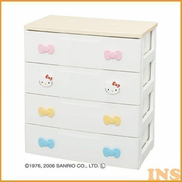 お得】 ハローキティ チェスト 4段 収納 - 洋服タンス/押入れ収納
