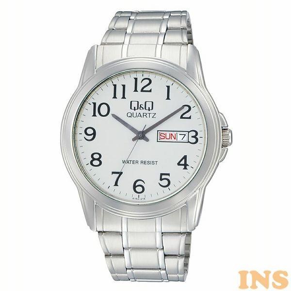 腕時計 シチズン キューアンドキュー Q Q メンズ アナログ 日付 曜日 メタルベルト ホワイト シルバー A142 214 D B ベストエクセル 通販 Yahoo ショッピング