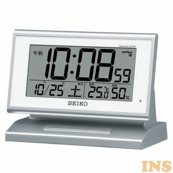 時計 セイコー Seiko 目覚し時計 電波 デジタル 自動点灯 シルバー Sq768s D B ベストエクセル 通販 Yahoo ショッピング