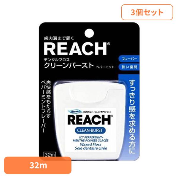 リーチ デンタルフロス クリーンバースト ペパーミント (3個セット)リーチデンタルフロス クリーンバーストペパーミント３２ｍ 27456 リーチ