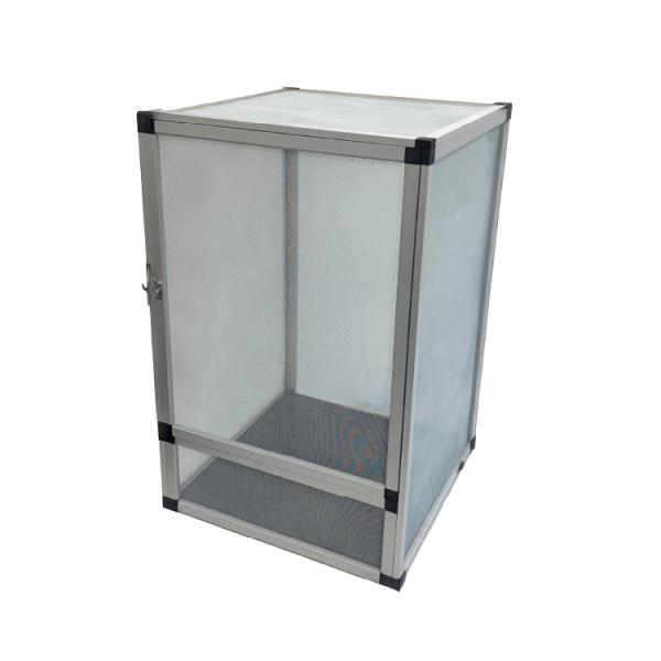 爬虫類 メッシュケージ　 【 Lサイズ】45*45*80cmカメレオン・トカゲ・ヘビなど、多類の爬虫類・小動物に敵した設計。繁殖や日常の飼育はもちろん、輸送用としても非常に便利です。このケージは、小さなペットが安全でストレスの少ない環境を確...