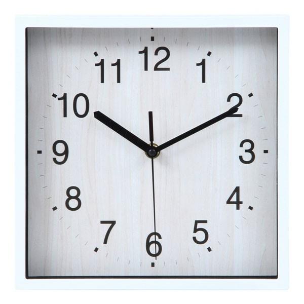 壁掛け時計 掛時計 24cm ウォールクロック デザインウォールクロック おしゃれ時計 掛け時計 時計 とけい クロック シンプル 四角 ホワイト 白 ベストライン 通販 Yahoo ショッピング