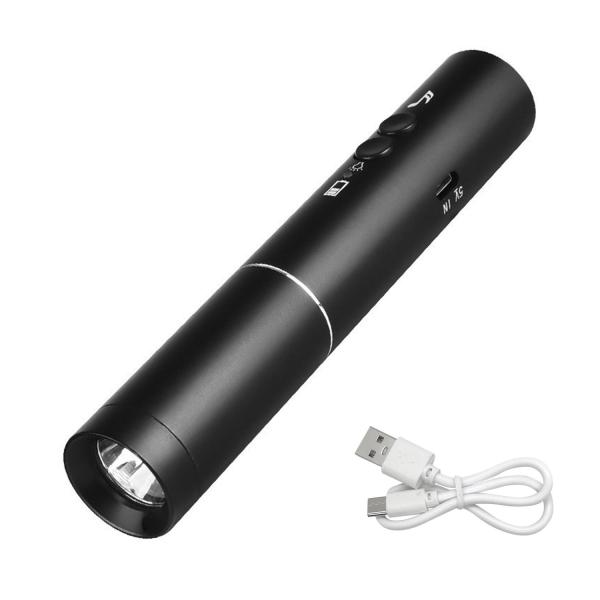LEDライト 電子ホイッスル 充電式 大音量 120dB ストラップ ケース 付属 バッテリー内蔵 軽量 コンパクト 防犯 防災 大音量 ((S
