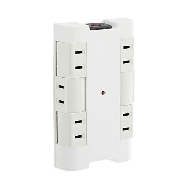 こちらの商品は追跡可能メール便/定形・定形外郵便にて発送します。宅配便ご希望のお客様は「有料宅配便」をご選択ください。オーム電機 HS-A1251W 回転タップ6口 壁コンセント