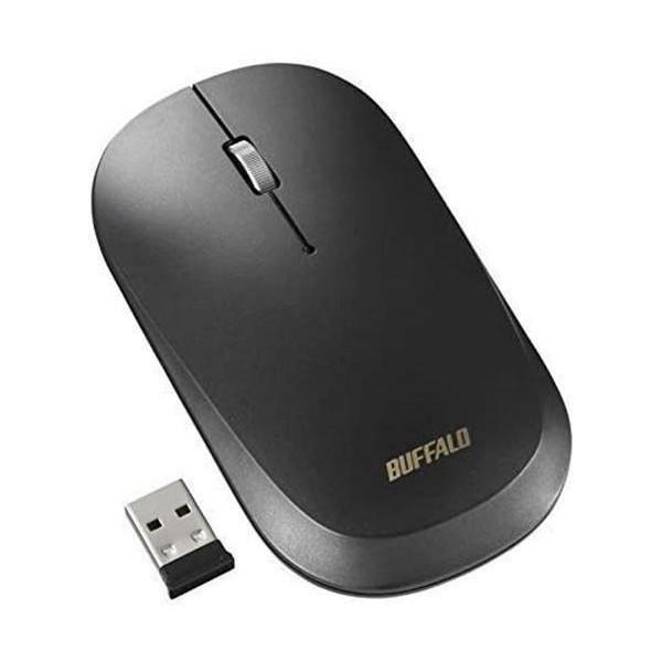こちらの商品は追跡可能メール便/定形・定形外郵便にて発送します。宅配便ご希望のお客様は「有料宅配便」をご選択ください。バッファロー BSMBW330NBK ブラック 2.4Ghz ワイヤレスマウス 薄型 静音 3ボタン BlueLEDマウス...