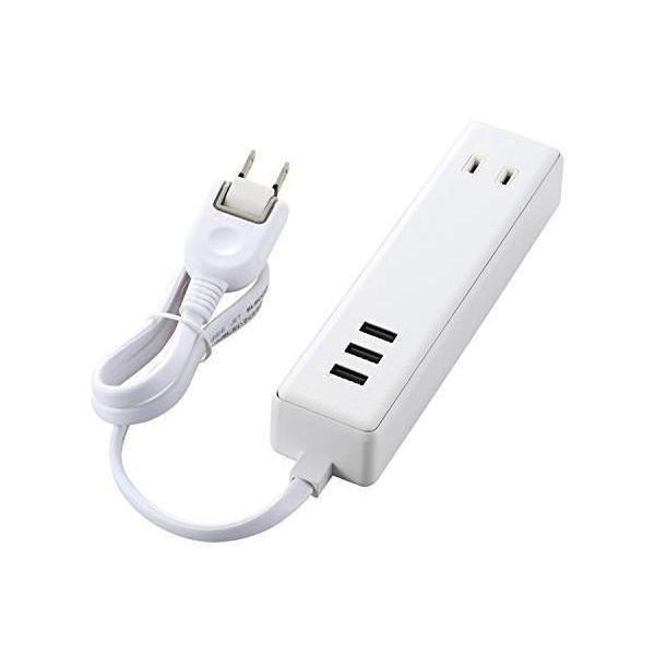 品数豊富! 3.1A エレコム USBメス×3 USBタップ ホワイト 60cm AC×1 PCアクセサリー 品数豊富! 3.1A エレコム USBメス×3 USBタップ ホワイト 60cm AC×1 PCアクセサリー