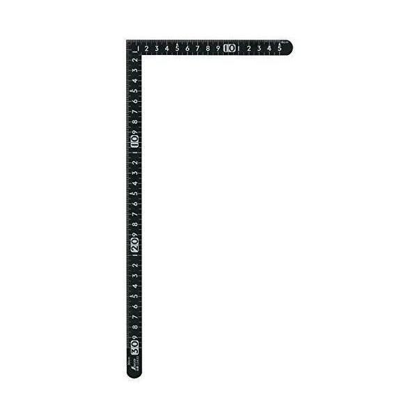 こちらの商品は追跡可能メール便/定形・定形外郵便にて発送します。宅配便ご希望のお客様は「有料宅配便」をご選択ください。シンワ測定 12435 黒色 サンデーカーペンター 30×15cm 表裏同目 白目盛 Shinwa Sokutei