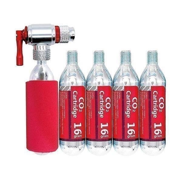 Co2 16g ボンベ ネジ有 ジャケット付 5本 インフレーターセット 各社 パンク修理用 Co2 インフレーター対応 ベストワン 通販 Paypayモール